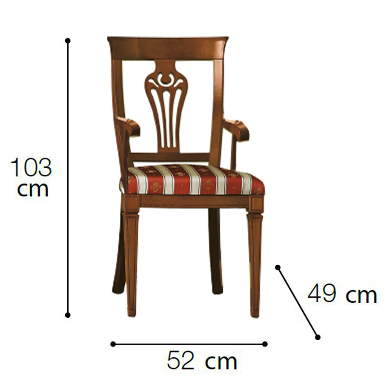 Klasická čalouněná židle s područkami Camelgroup Nostalgia Day