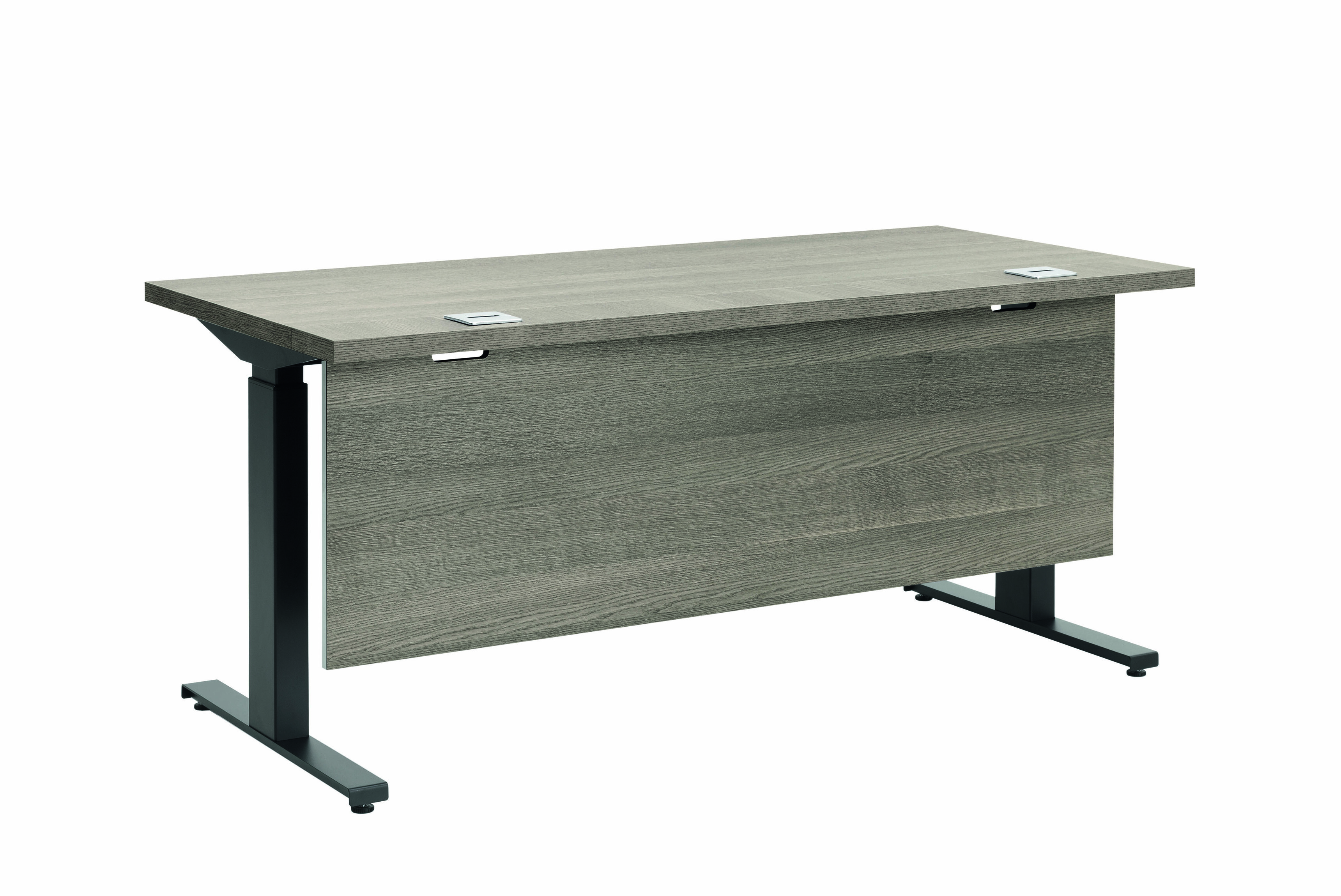 Lift desk with modesty