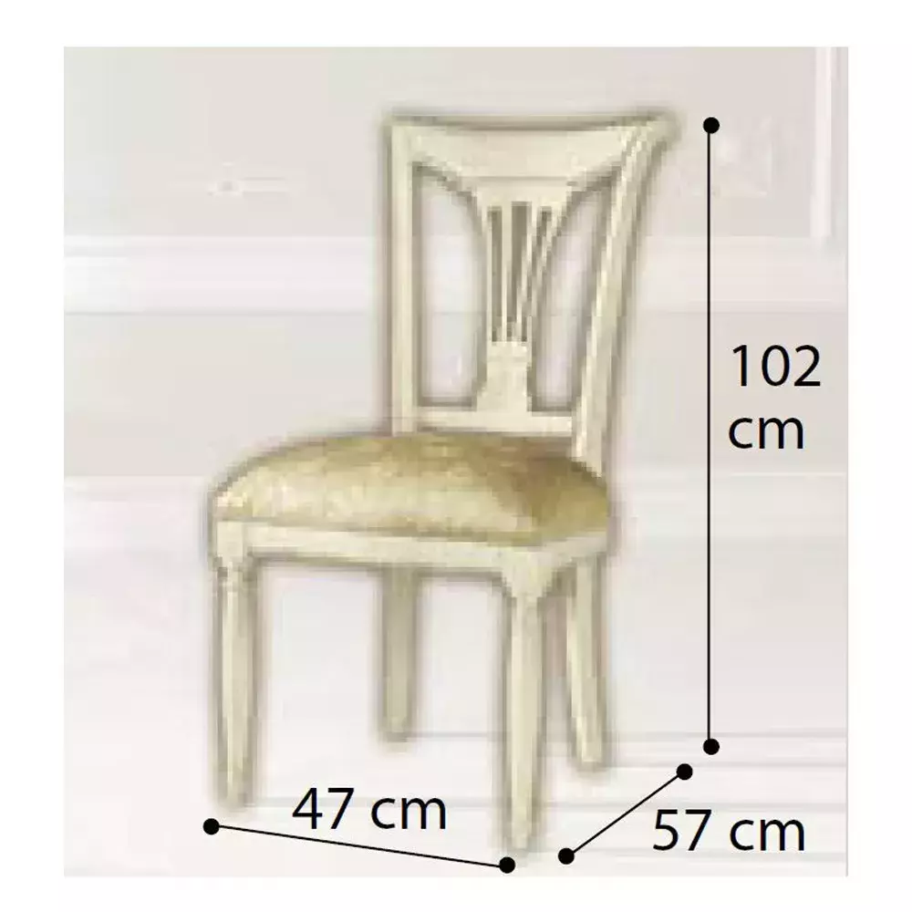 Klasická jídelní židle s čalouněním Camelgroup Siena Day Avorio