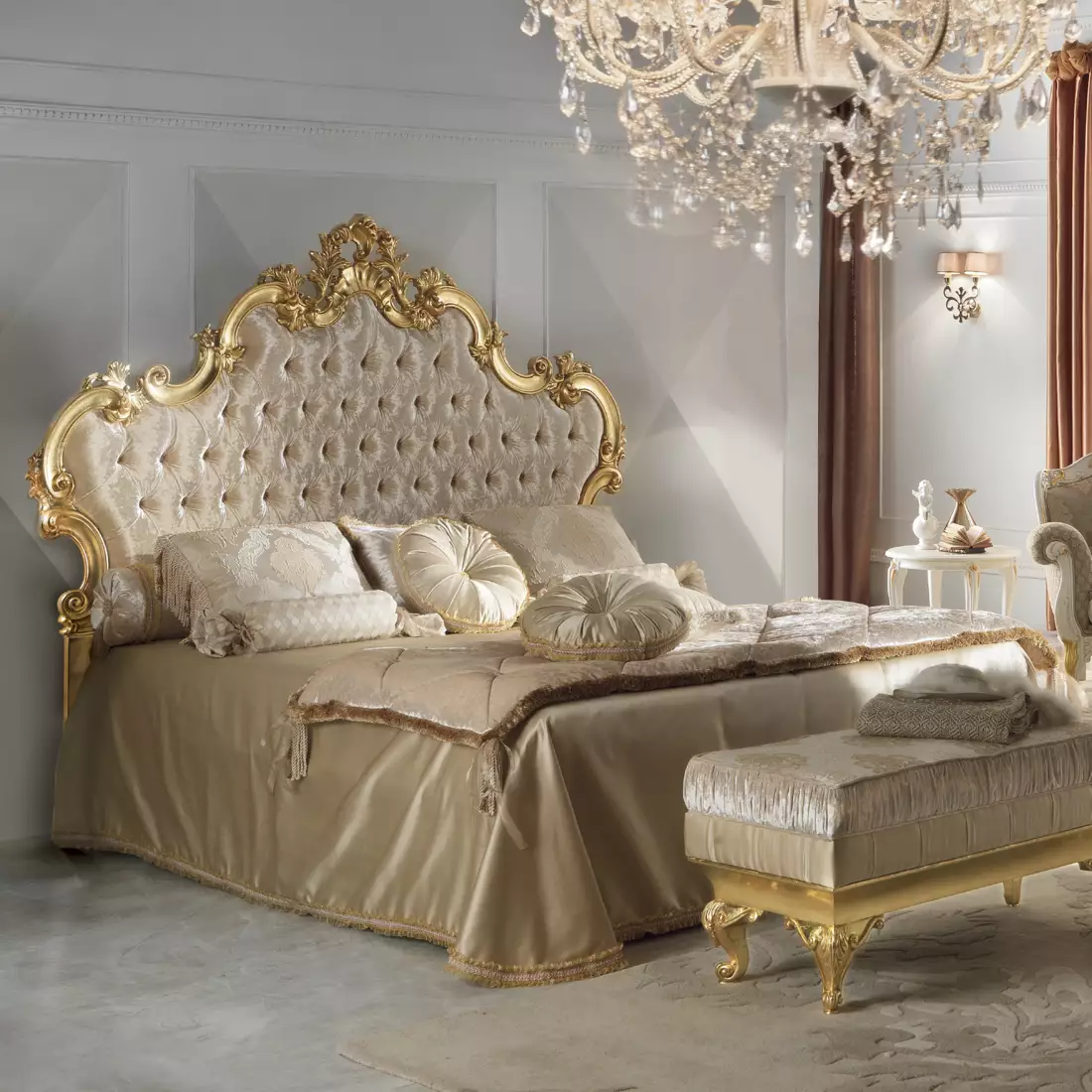 Кровать двуспальная в стиле барокко