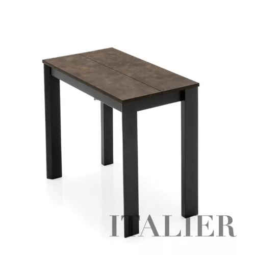 cb4724-rc-50-eminence-extendable-console-table-with-matt-black-beech-frame-and-bronze-oxide-melamine-wood-top