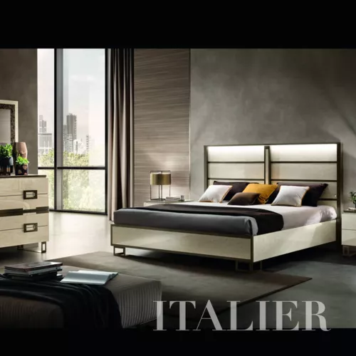 Poesia bedroom with 4 drawers dresser and bed