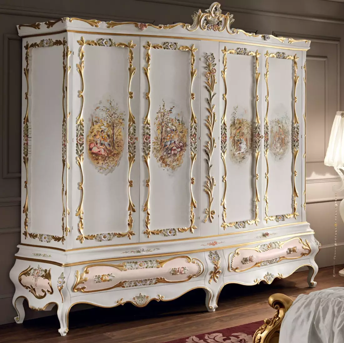 Royal-carved-wardrobe-hardwood-closet-Villa-Venezia-collection-Modenese-Gastonesrefdw