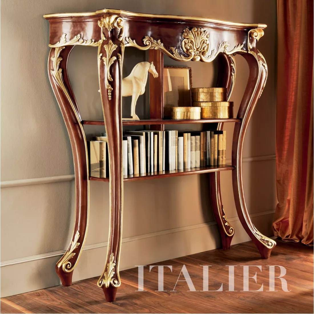 Walnut-chiffonier-classic-gold-leaf-Italian-design-Villa-Venezia-collection-Modenese-Gastonejhgtrf