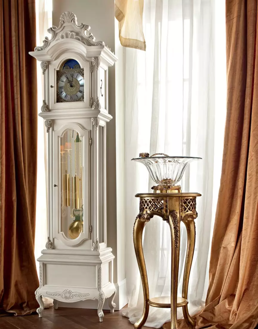 Grandfather-clock-handmade-vase-stand-hardwood-Casanova-collection-Modenese-Gastone