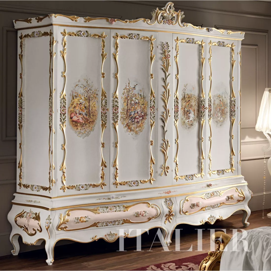 Royal-carved-wardrobe-hardwood-closet-Villa-Venezia-collection-Modenese-Gastonesrefdw