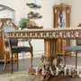 Carved-table-leg-detail-luxury-classic-dining-room-Bella-Vita-collection-Modenese-Gastone