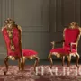 Walnut-embroidered-velvet-chair-gold-leaf-carves-Villa-Venezia-collection-Modenese-Gastone