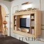 Bookcase-hardwood-tv-stand-carved-gold-frame-Bella-Vita-collection-Modenese-Gastone