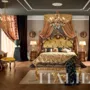 Imperial-bedroom-with-upholstered-and padded-queen-size-bed-Bella-Vita-collection-Modenese-Gastone