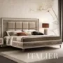 Ambra bedroom with 3 drawers dresser and upholstered beddwq222