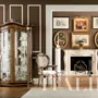 Luxury-walnut-fireplace-and-glass-cabinet-Bella-Vita-collection-Modenese-Gastone