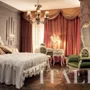 Bedroom-with-wide-mirror-Venetian-style-carves-and-paintings-Villa-Venezia-collection-Modenese-Gastone