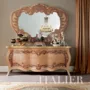 Briar-root-radica-dresser-with-inlaid-mirror-classic-furniture-Bella-Vita-collection-Modenese-Gastone