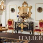 Luxury-painted-sideboard-with-figured-mirror-Bella-Vita-collection-Modenese-Gastone