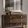 Essenza bedroom with 3 drawers dresser and bed with upholstered headboard - kopie