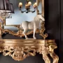 Gold-leaf-console-figured-mirror-open-work-furniture-Villa-Venezia-collection-Modenese-Gastone