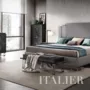 Bedroom-1---Moderna-titanium-upholstered-bed-with-8-drawers-dresser-and-mirror,-night-table-and-tall-chest