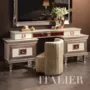 Dolce Vita dressing table with mirror and poufhthr