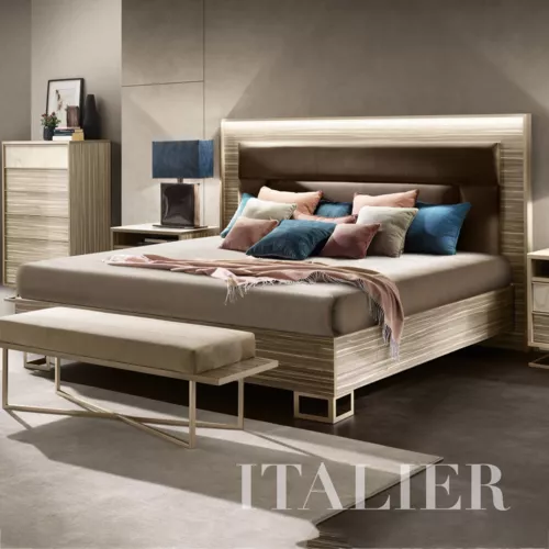 pAdora-Luce-Light-upoholstered-headboard-bed-with-LED-LIGHT,-3-drawers-dresser-with-mirror,-night-tables,-bench-a-tall-chest