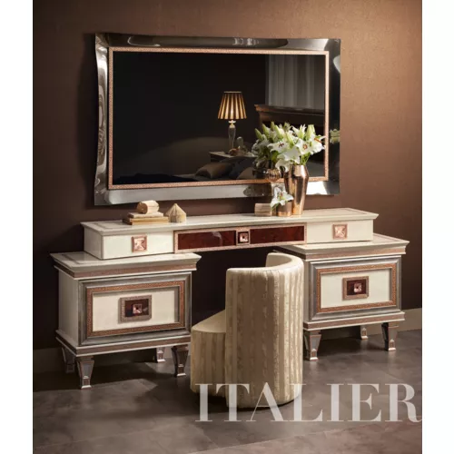Dolce Vita dressing table with mirror and poufhthr
